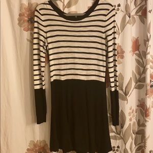 Long sleeve sweater dress.